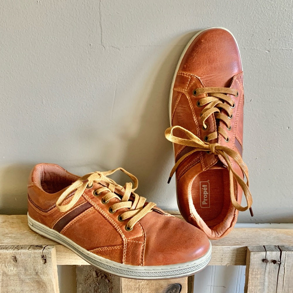 Men's Propet Lucas brown Leather Sneaker